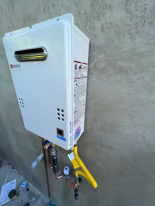Tankless water heater installation for Mill Brook homes